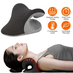 Ergonomic Heated Neck Stretcher Cervical Traction Therapy Pillow with Graphene Heating Pad 3 Gear Temperature Smart Timer Setting USB Plug Ergonomic Heated Neck Stretcher Cervical Traction Therapy Pillow with Graphene Heating Pad 3 Gear Temperature Smart Timer Setting USB Plug